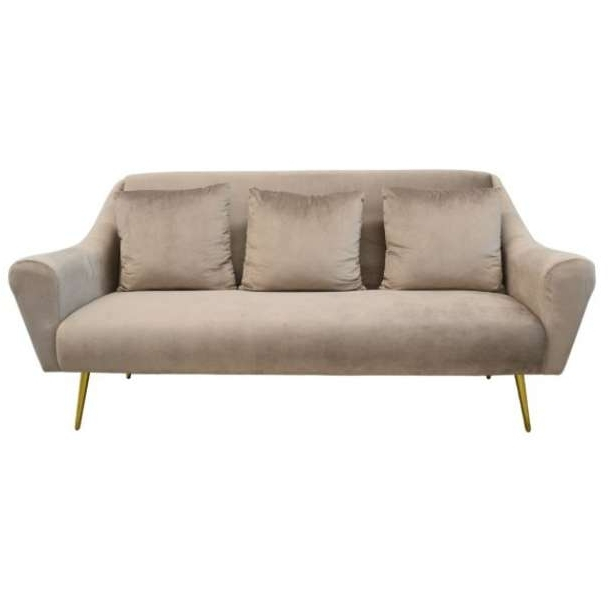 Canapea GLORIOSA(3 locuri)~MS01-36+Gold leg Beige
