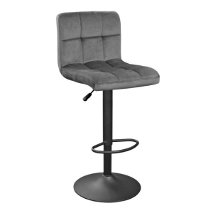 Scaun de bar SB-044~Catifea Grey +Black Leg