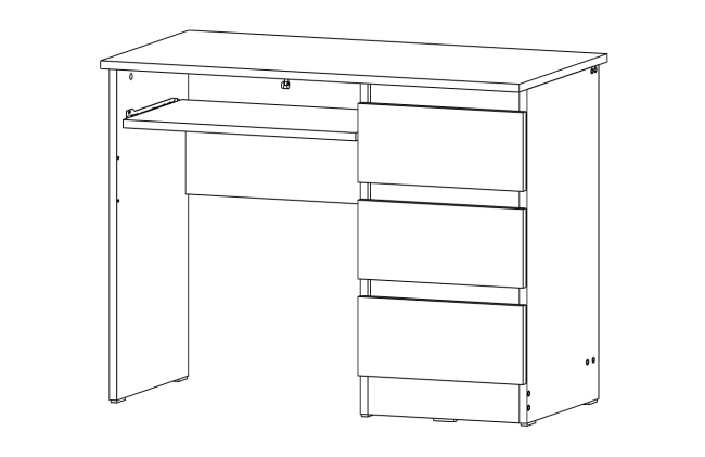 Стол письменный МЛ-12 (1000), Собран