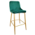 Scaun de Bar Clasic~Green HLR 56+Gold Legs
