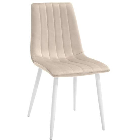 Scaun DC-90P~N7 Catifea ~ Capucino+White Legs